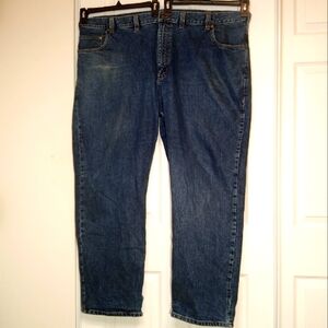 Carhartt Big Mens Denim Relaxed Fit Jean in Color Bay BD5119-M Size 48 x 32 EUC